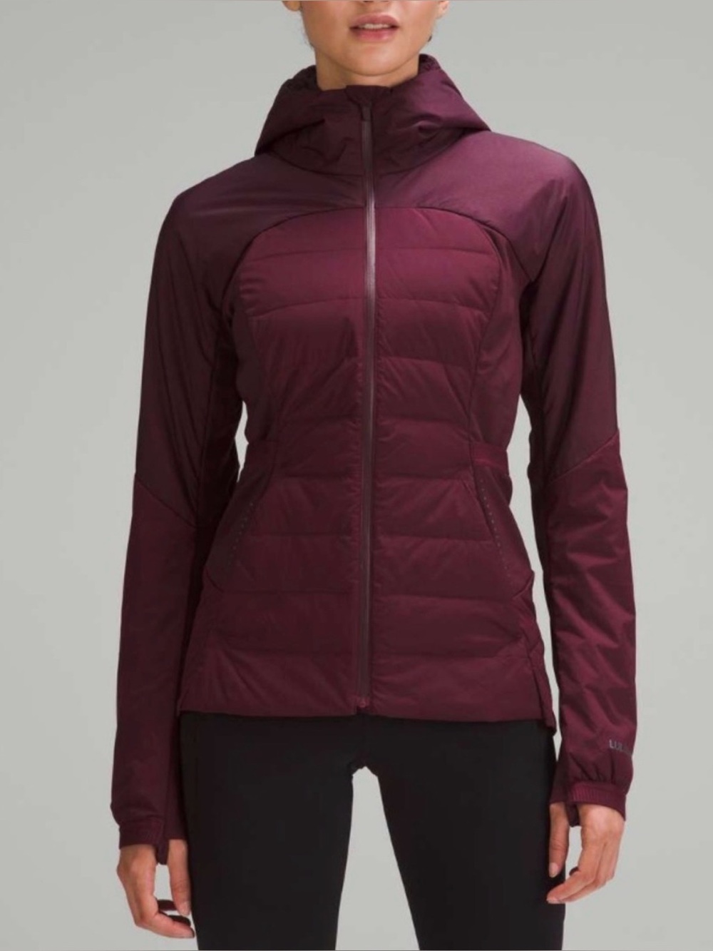 Lululemon Down for It All Jacket Cassis Plum Goose Down Hooded Jacket  Size 2